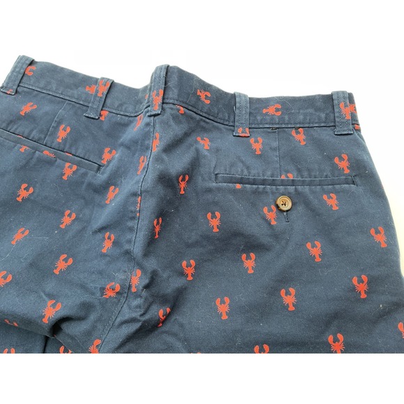 J.Crew Lobster Print Shorts Preppy Casual Flat Front Size‎ 33 - Picture 9 of 10